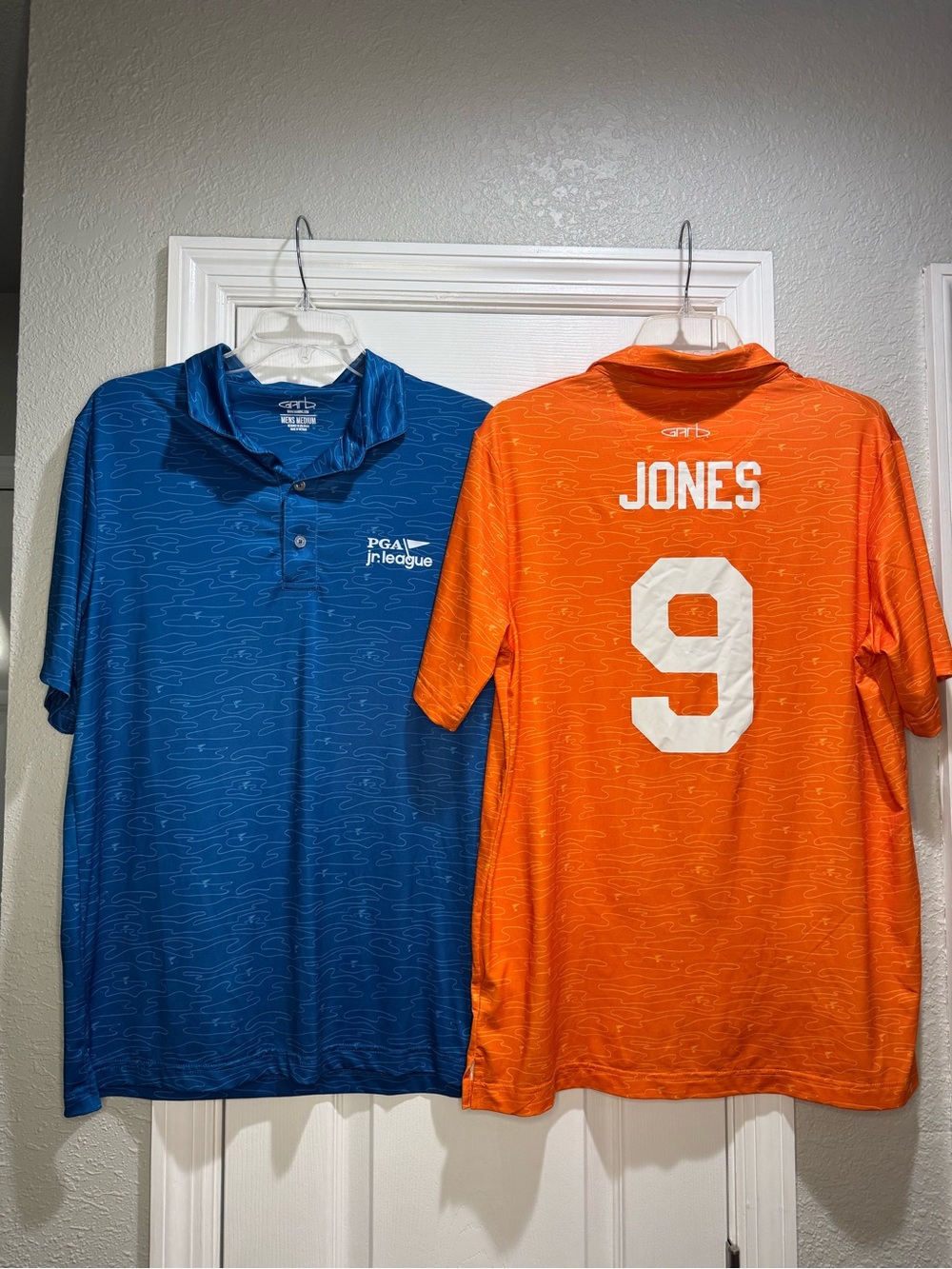 Set Of 2 Golf Junior PGA League Shirts With Last Name “Jones” Size M